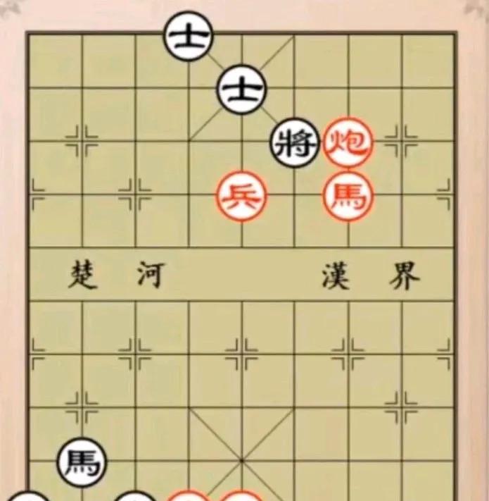 简简单单六步就可以绝杀的棋，红方还不知道是平兵叫将还是进兵叫将好，其实就是马炮兵