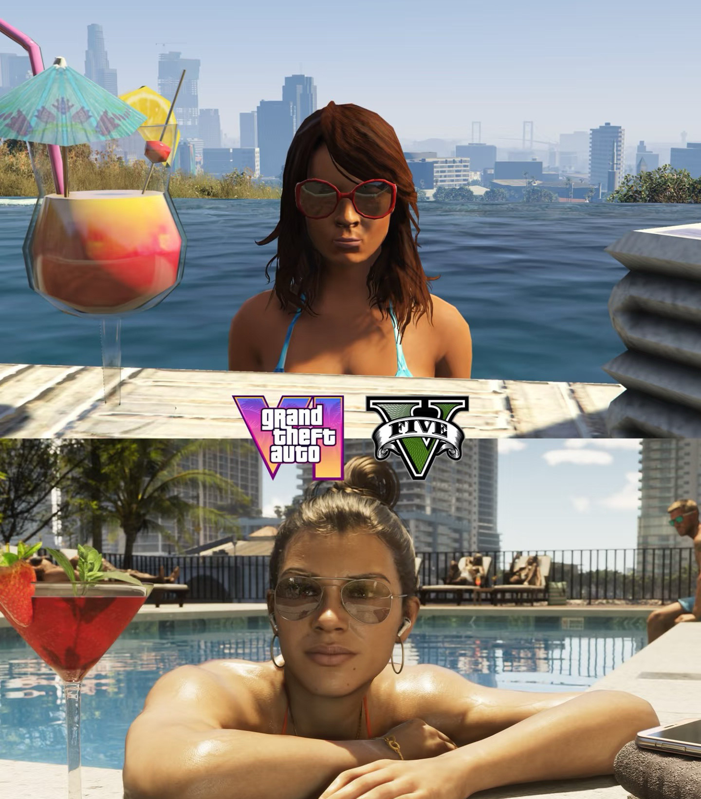 GTA6和GTA5对比，感觉又要准备换显卡了[笑着哭]我想静静​​​