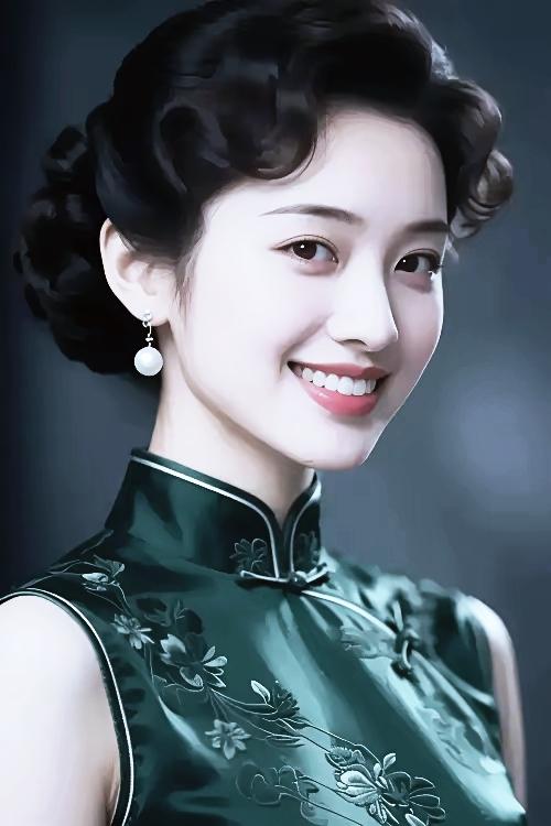 这姑娘穿得真优雅，微笑好甜。