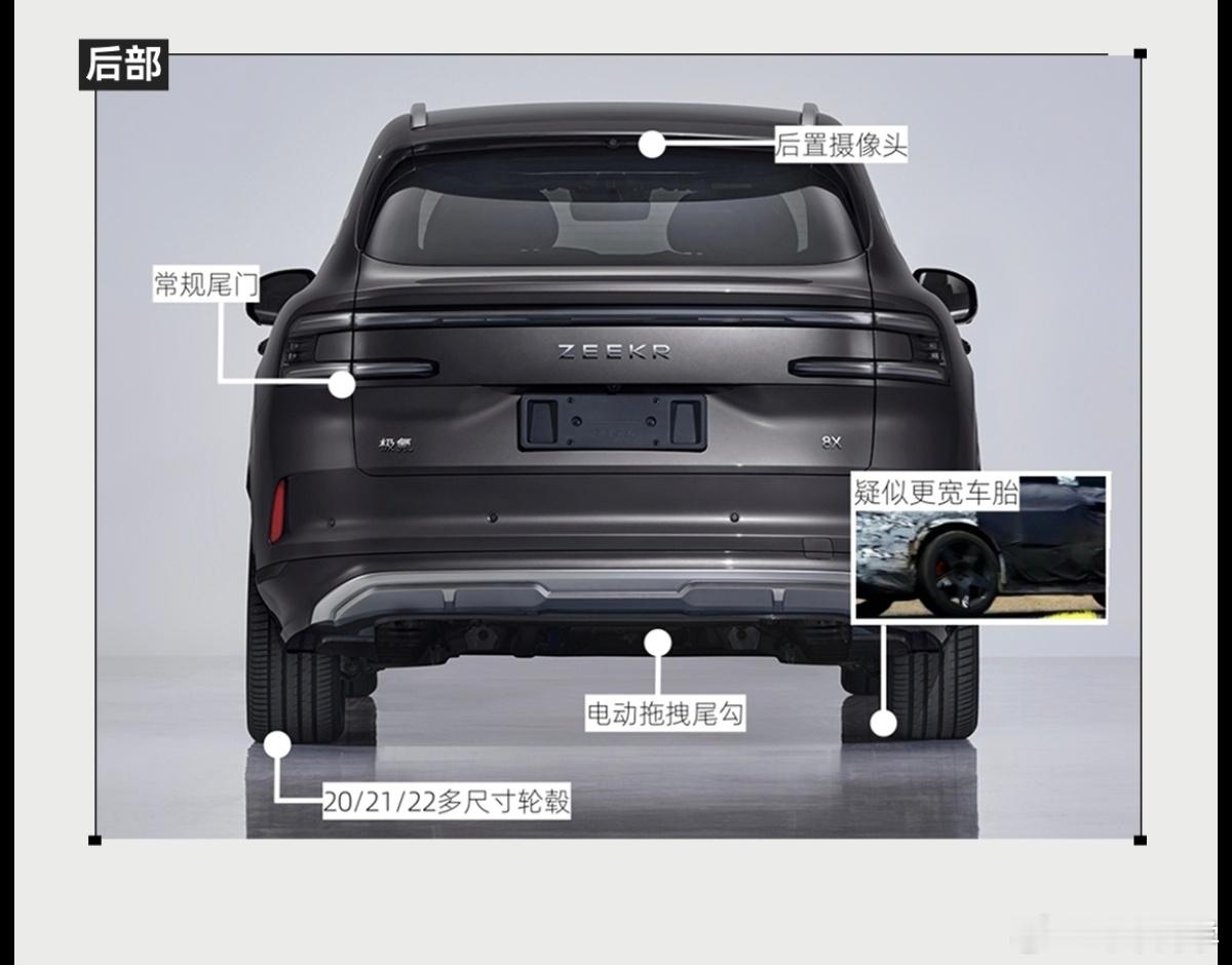 26上旬上市，一张图帮你们更了解极氪8X的细节和亮点，我主观感觉它更适合五座版本