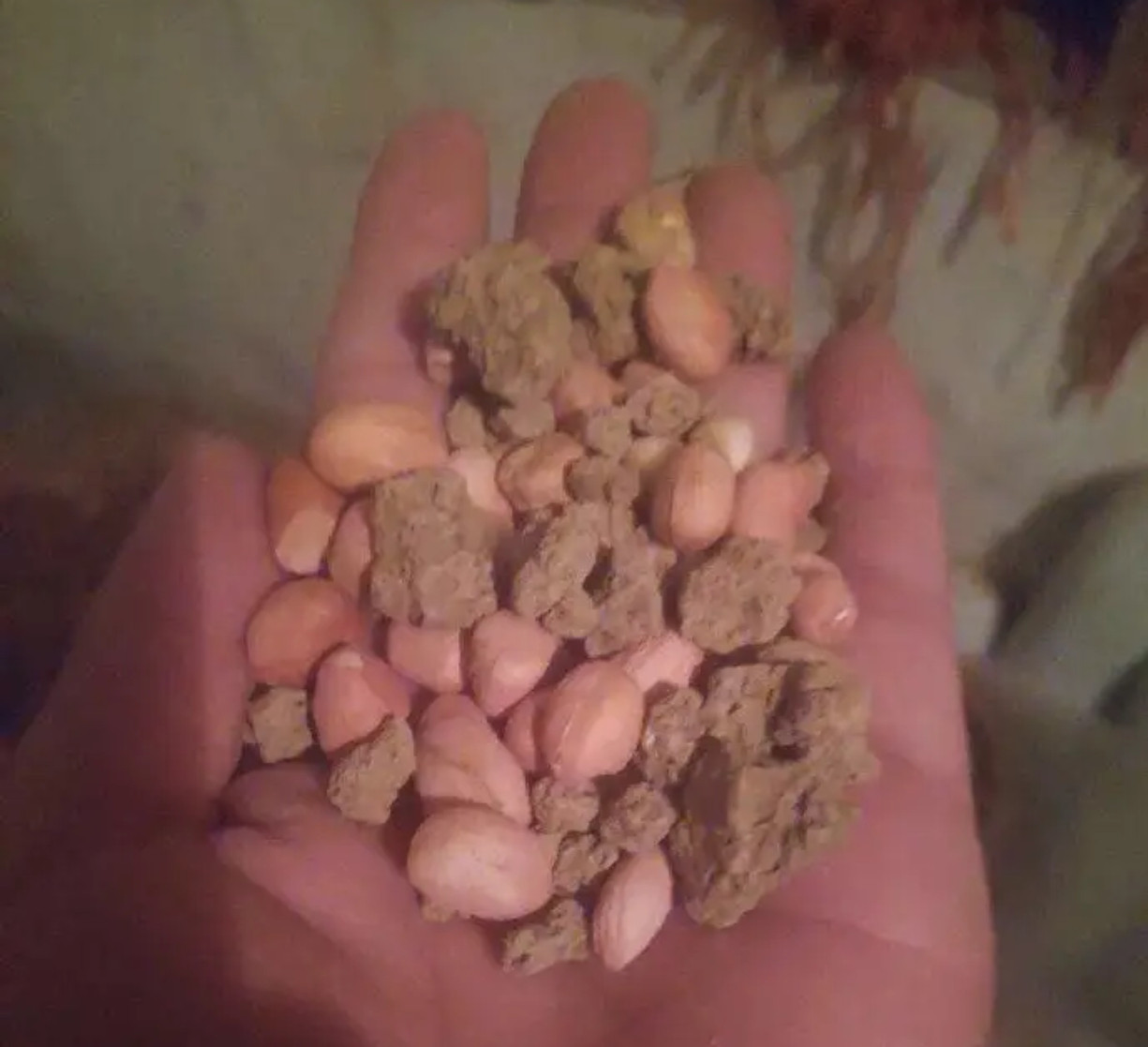 花生粒和土粒混在一起了，谁有办法快速分开​​​