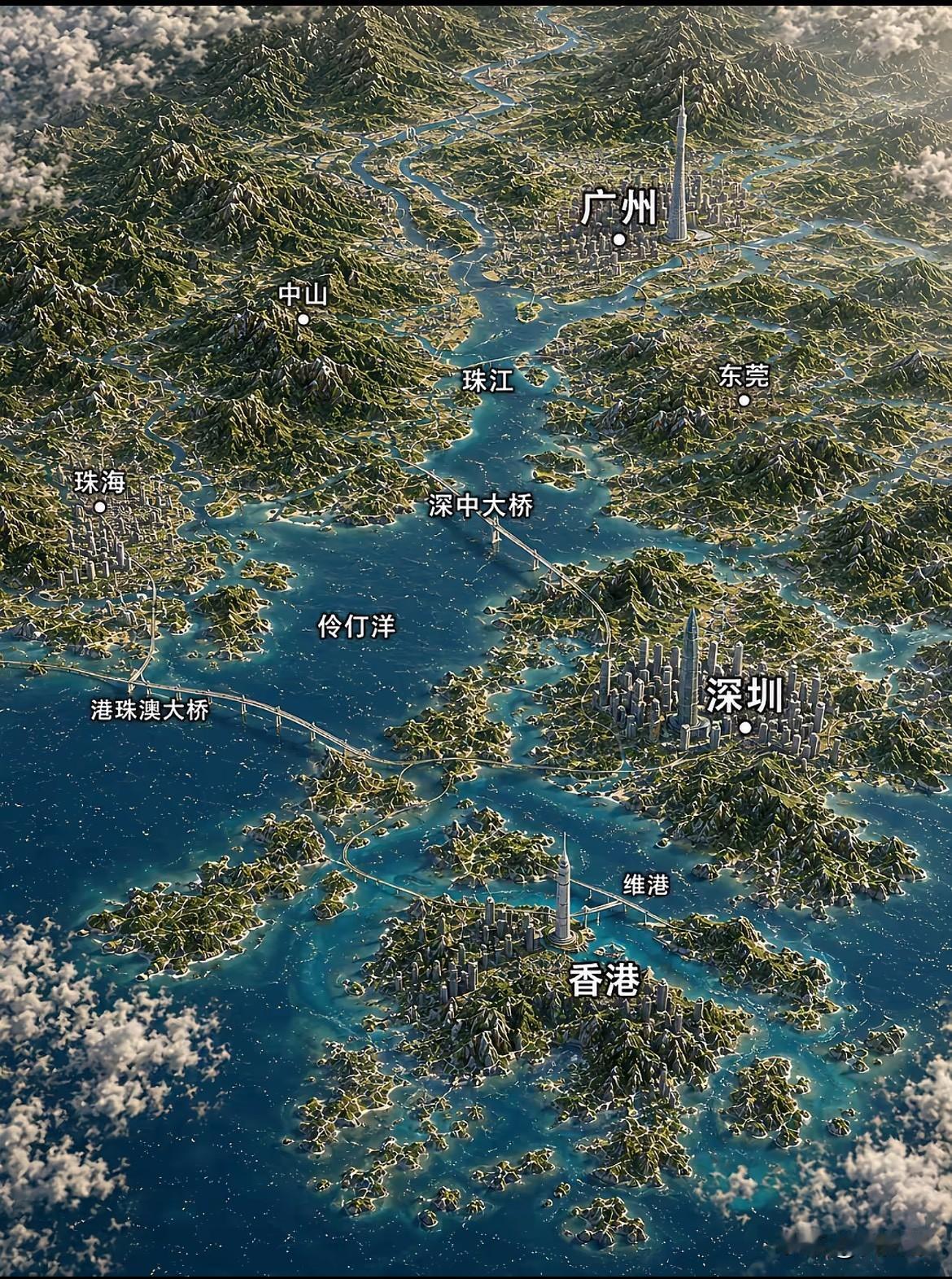 大湾区群星璀璨，如果单从地理上看，谁才是天选之子？广州地处珠江干流交汇点，坐