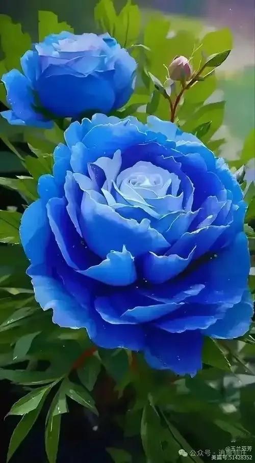 牡丹花美不美？山东菏泽牡丹，蓝色的牡丹还是第一次见，真美。