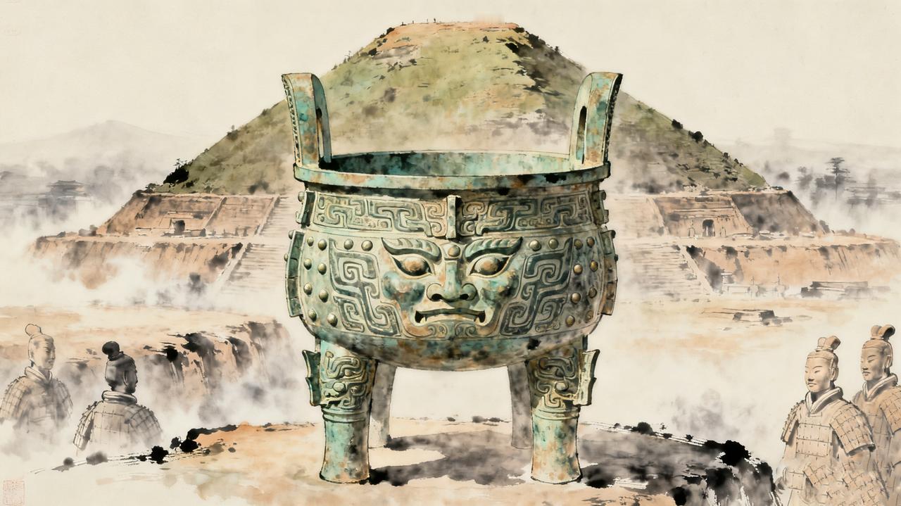 夏禹九鼎失踪千年：传国重器去向成谜，龙咬绳索的传说藏着什么秘密？在中国历史上，