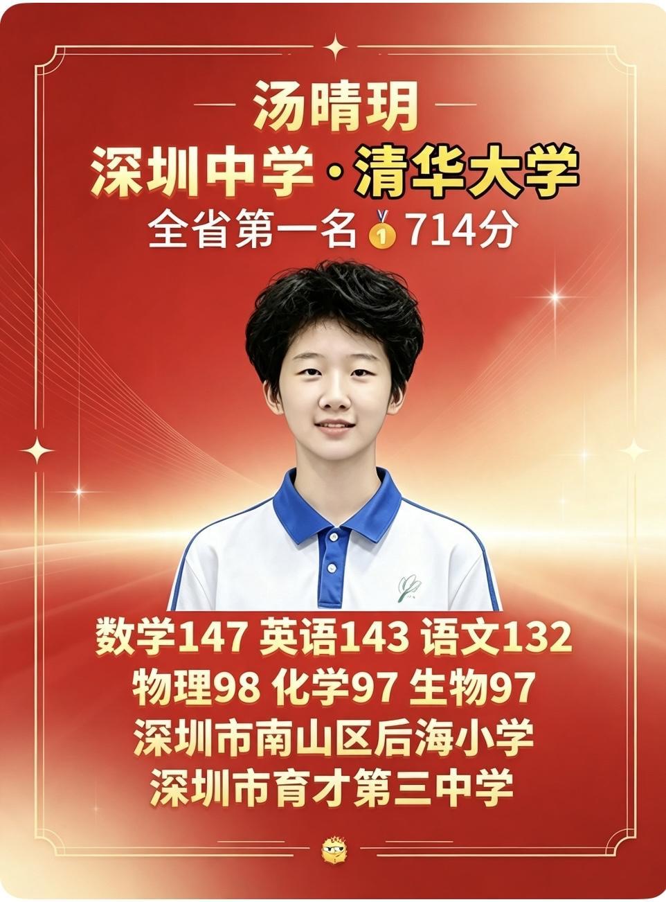 714分！广东高考物理类状元诞生！深圳女生拿下全省第一，真正的学霸从来不靠死读书