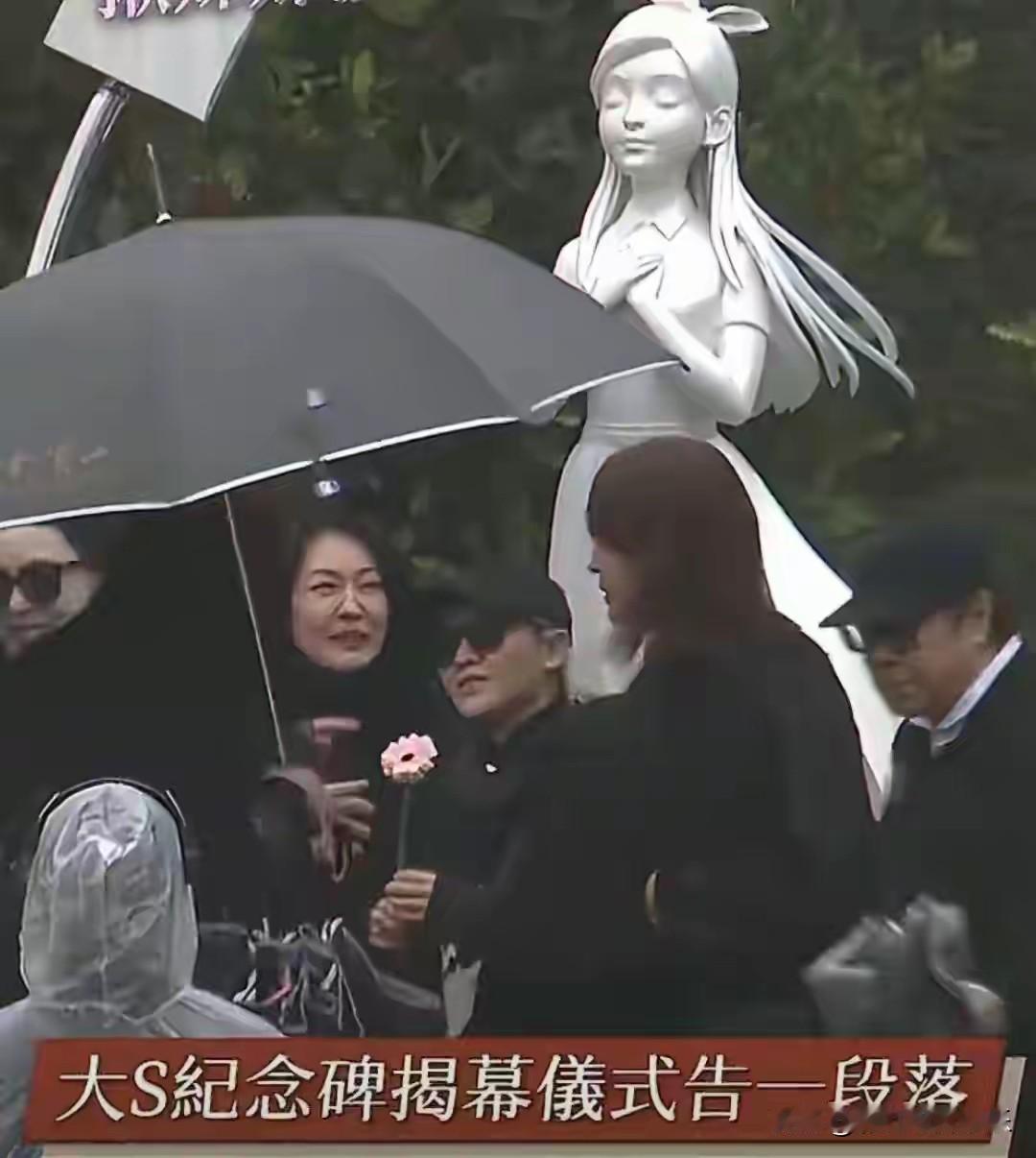 大S结婚那天刮大风，葬礼那天下大雨，雕像揭幕仪式也是刮风又下雨。玄学这东西谁