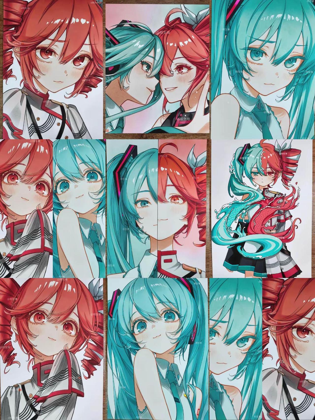 我画的那些初音未来/重音teto合集。二创手绘初音未来miku