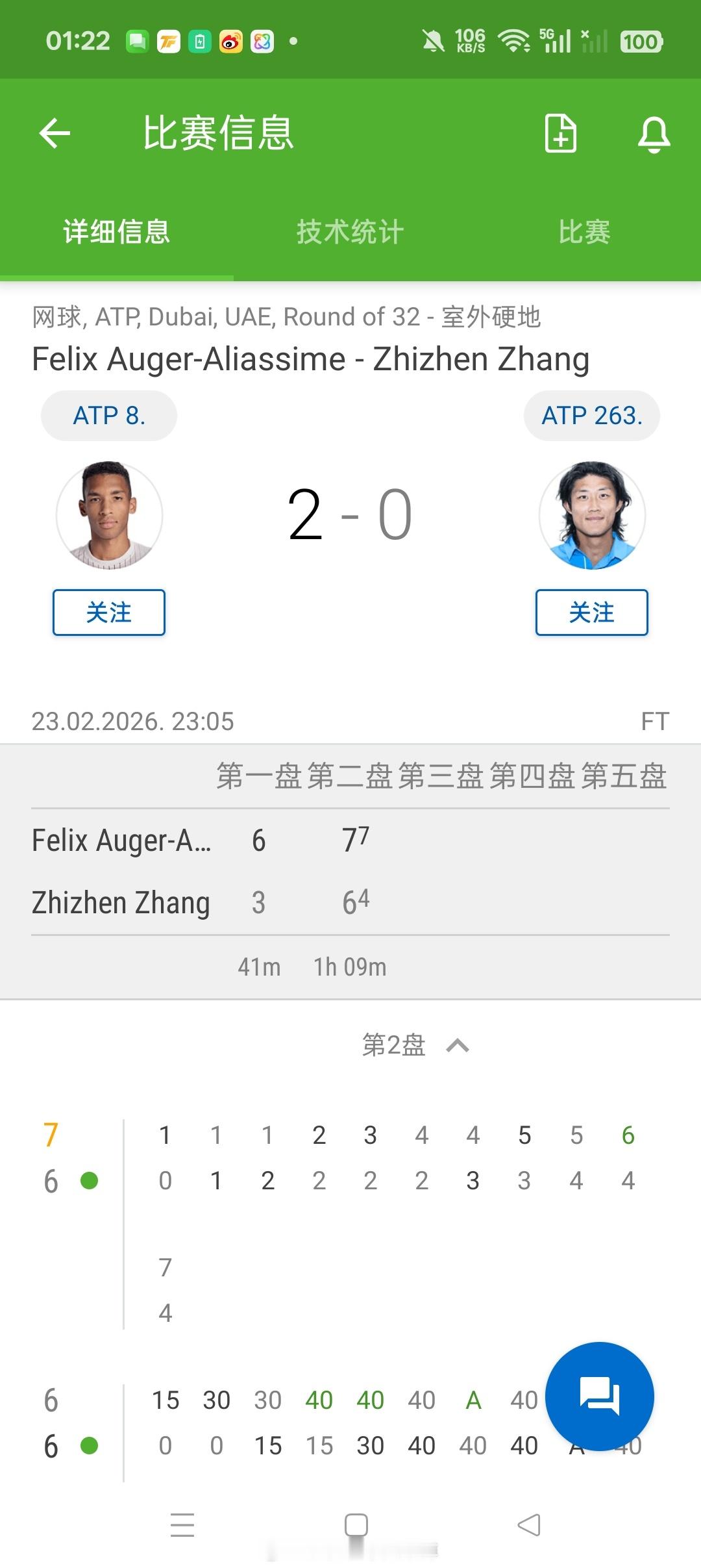 小花小草资讯小花小草资讯【迪拜ATP500】男单正赛第一轮🇨🇳张之臻3-6