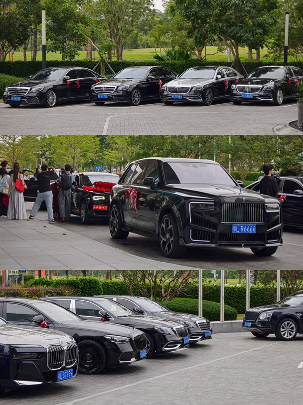 结婚车队怎么变成豹子号聚会了