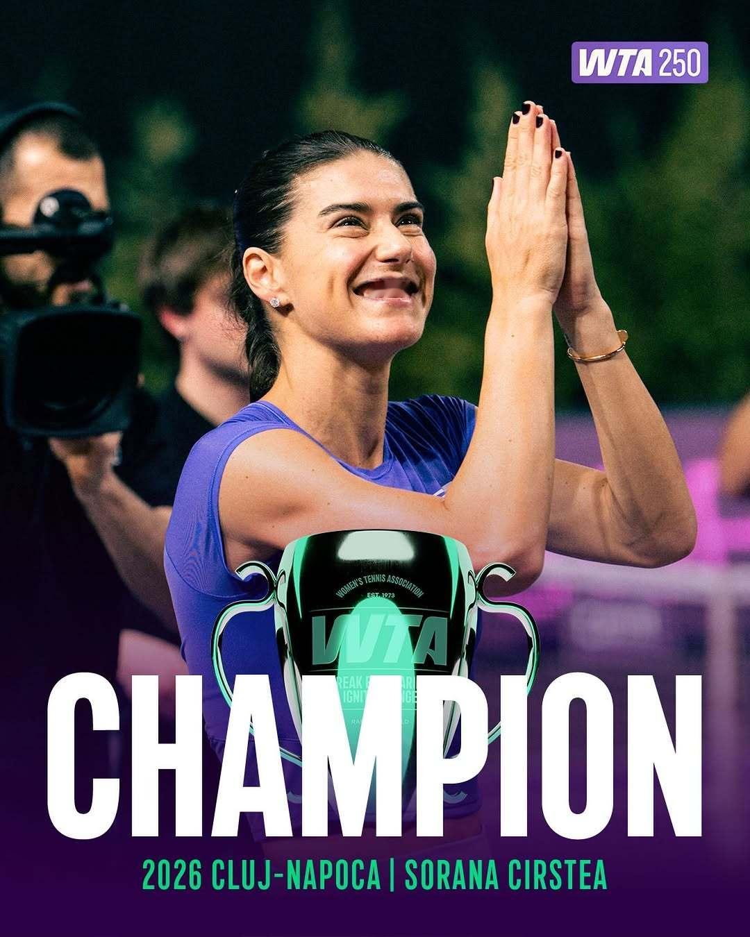 科斯蒂亚主场夺冠🏆WTA250克卢日-纳波卡站决赛，3号种子科斯蒂亚开场连下八