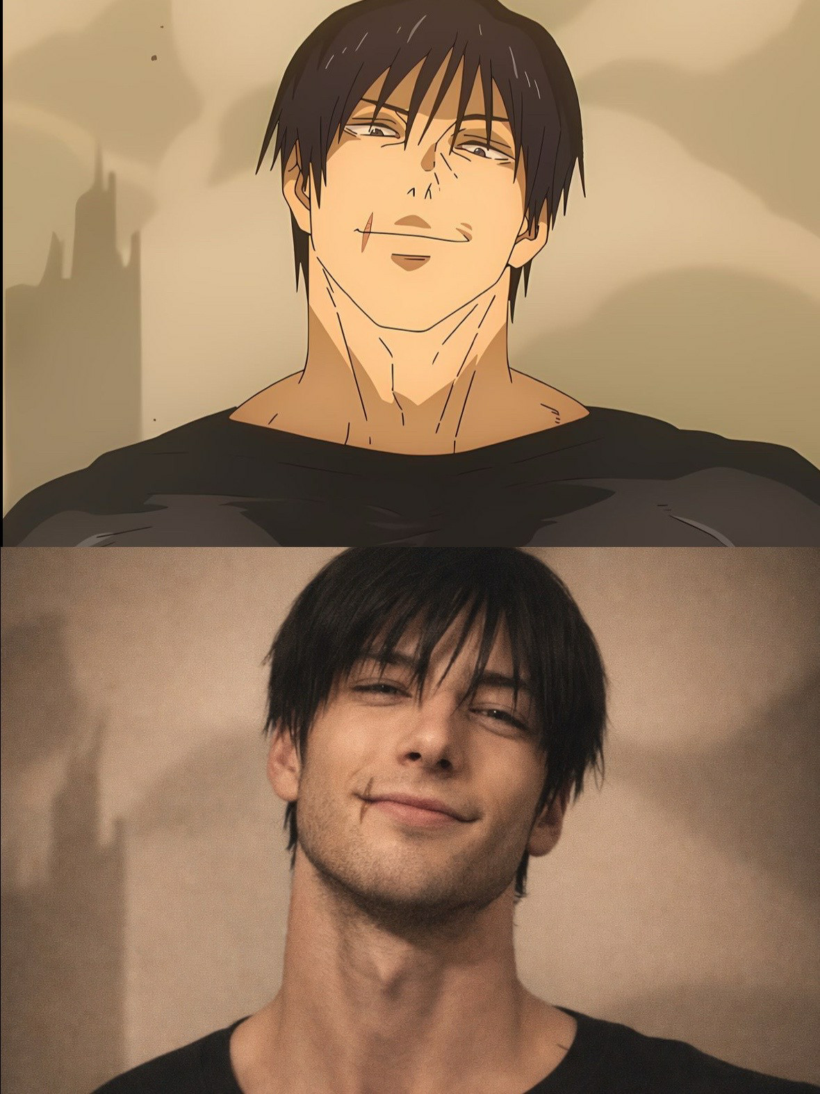 这也太帅了！网友用AI将咒术回战男性角色变成真人版爆红引发巨大热议！还得是AI，