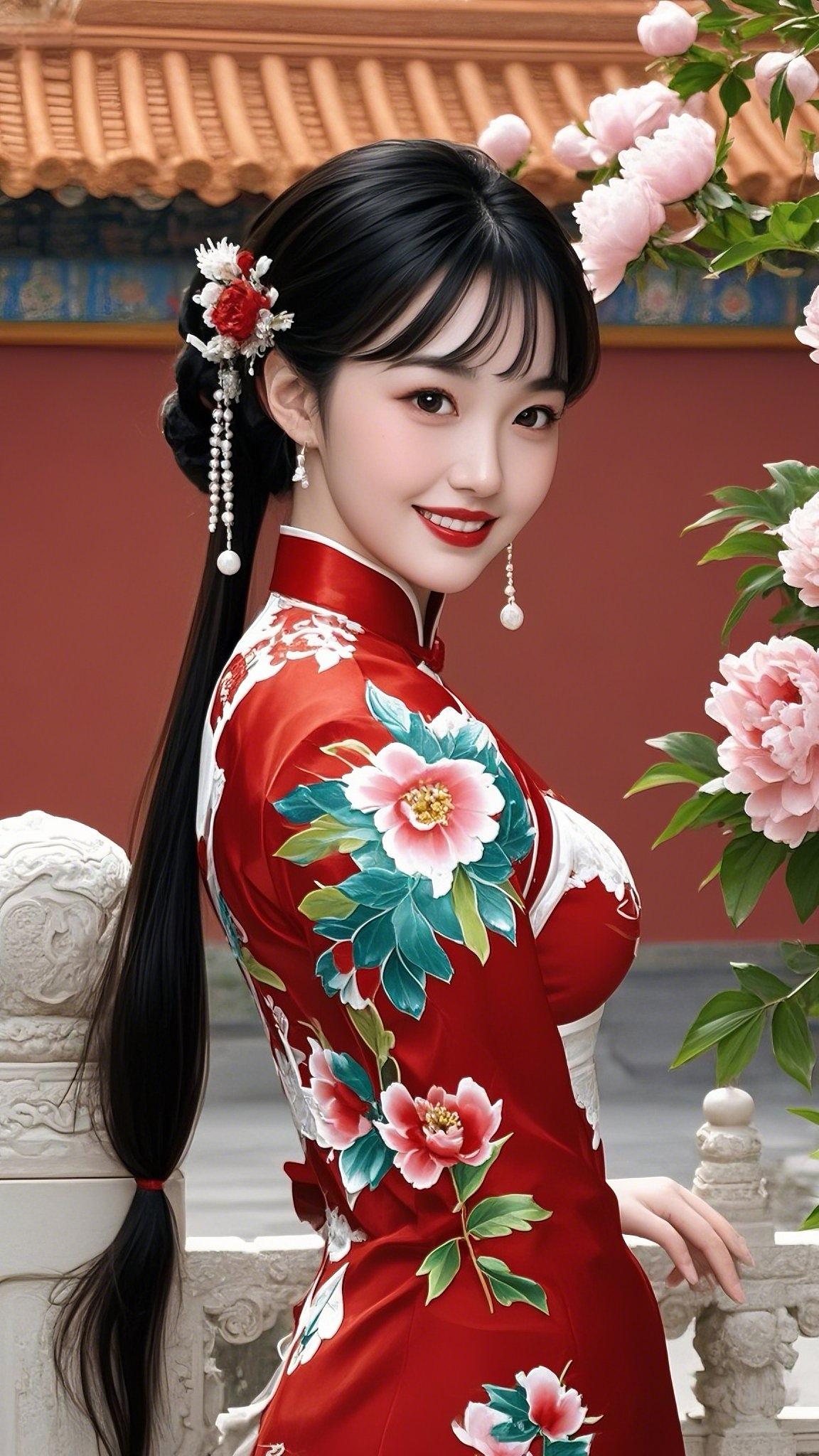 图文伙伴计划 古装美人 国风古韵- 旗袍 当动画片里的妈妈穿上旗袍