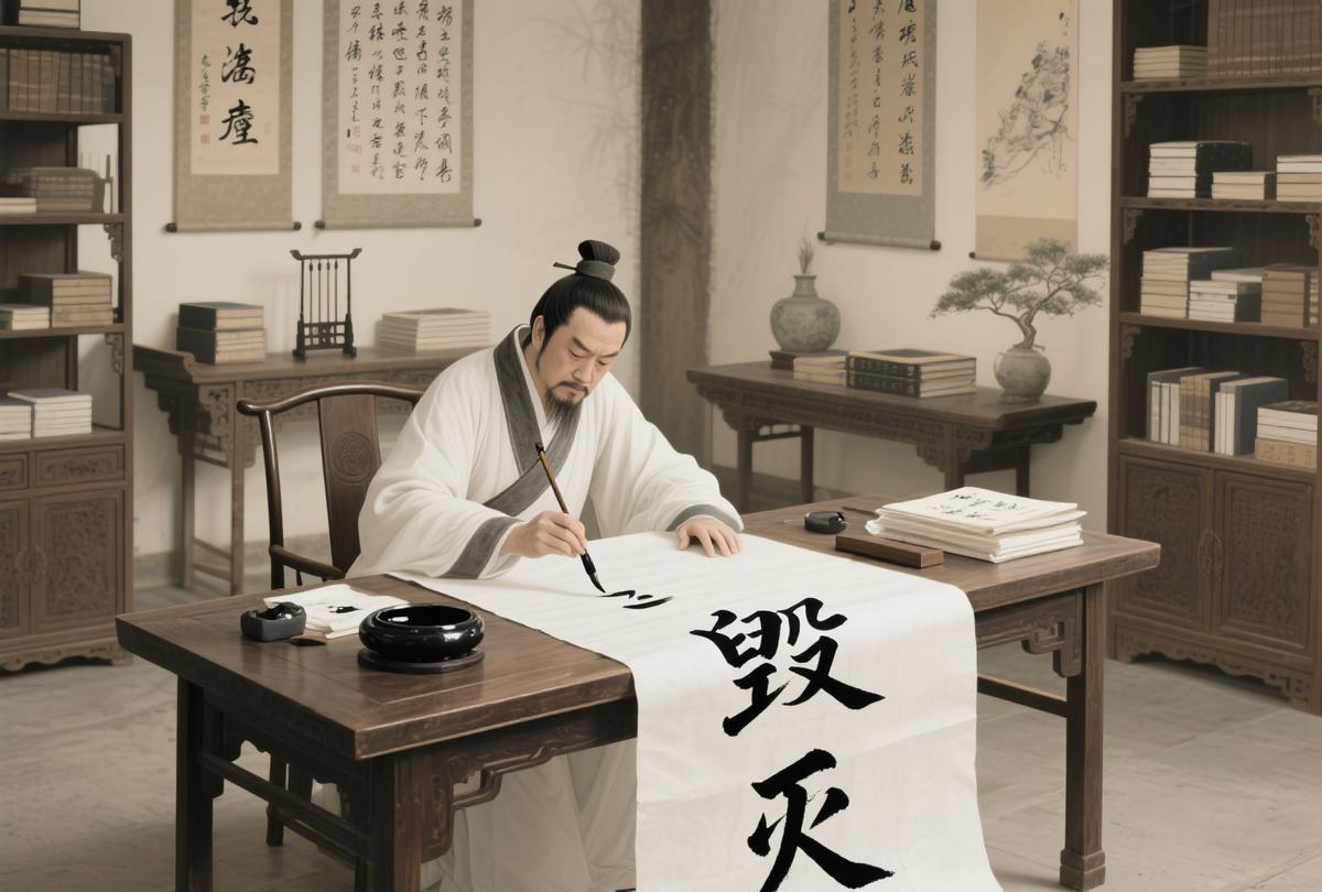 现代完美主义者逼疯自己，东晋书法家逼疯纸张？写错一笔就“毁灭”！当代人，PP