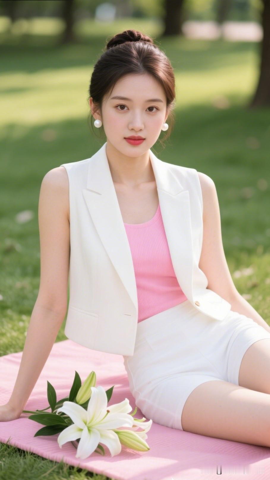 花开花落，岁月静好。每天美丽照片分享优雅白裙，清新花海，静享美好时光