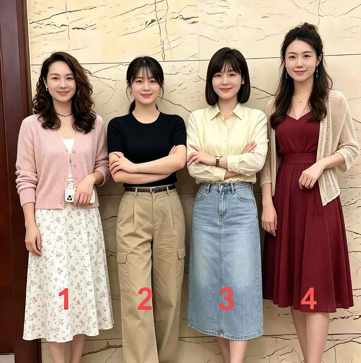 假如你现在还单身没有女朋友，让你从这四位美女里面选一个做自己的老婆，你会选择哪一