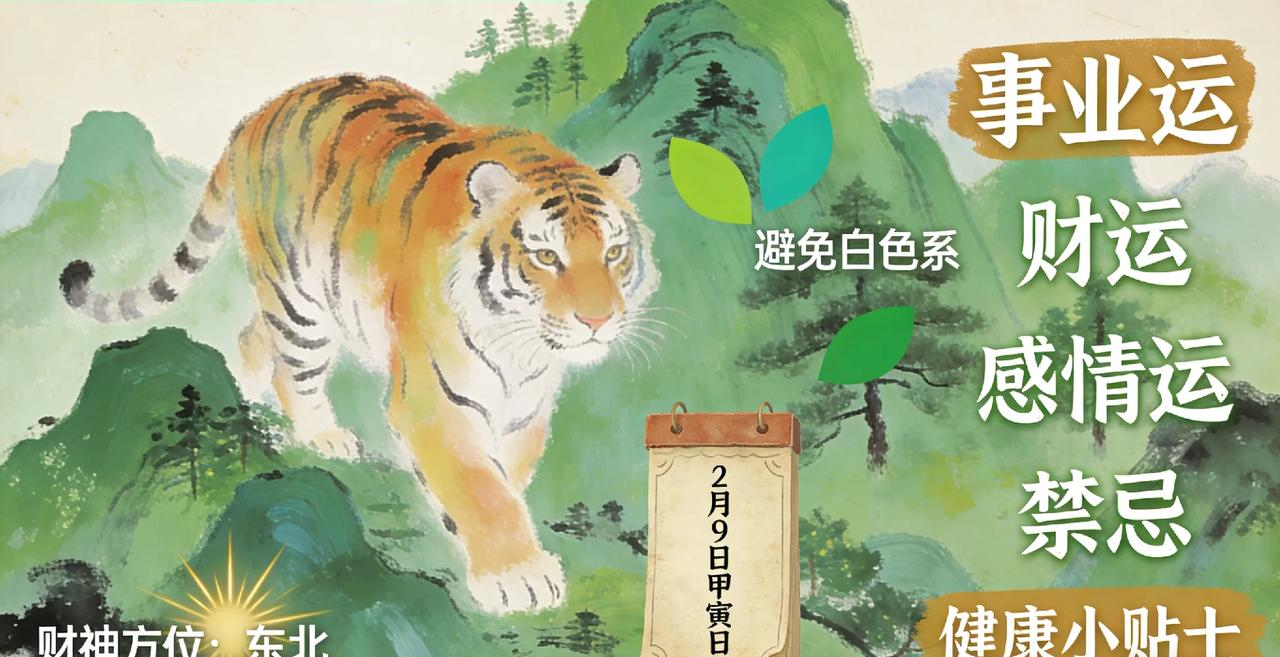 属虎人今日运势！2.9真实播报：精力爆棚但别硬刚！2026年2月9日（腊月