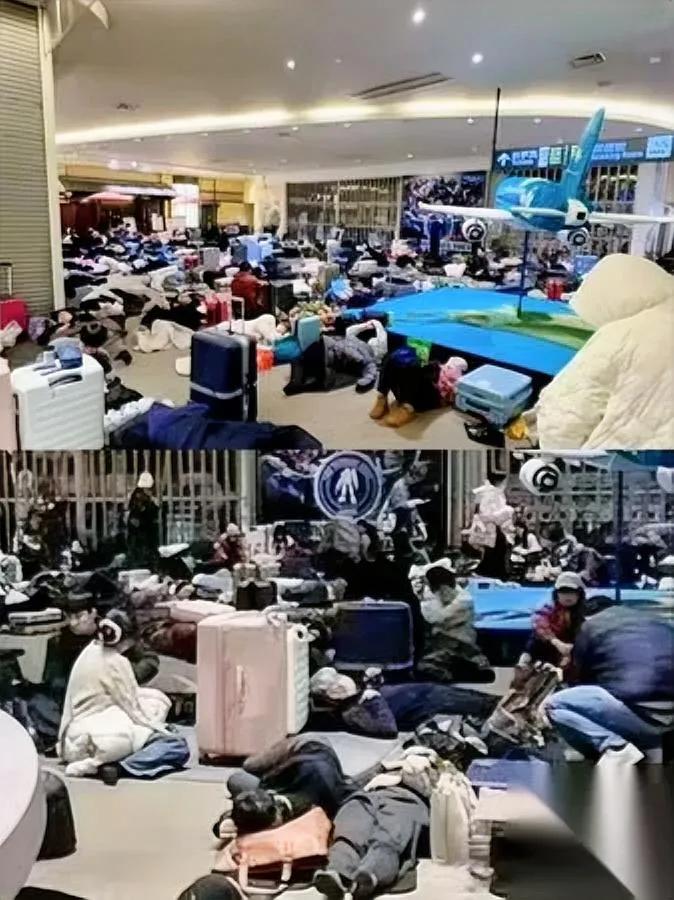 北海道那雪下得有多狠？看滞留游客的朋友圈就懂——前几天还在雪地里举着刺身