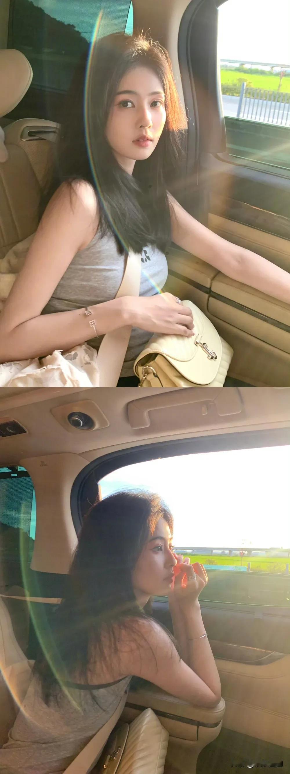 ☀️阳光营业中～浅当一下“树影穿搭博主”背心+阔腿裤，主打一个松弛到能装下整