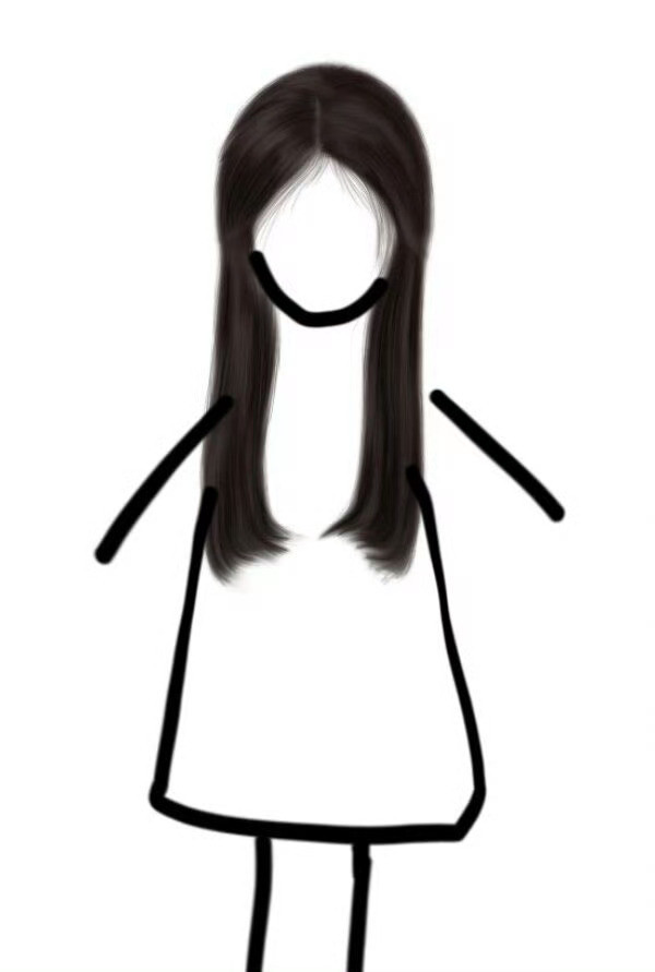 所有长头发的博主展示衣服：