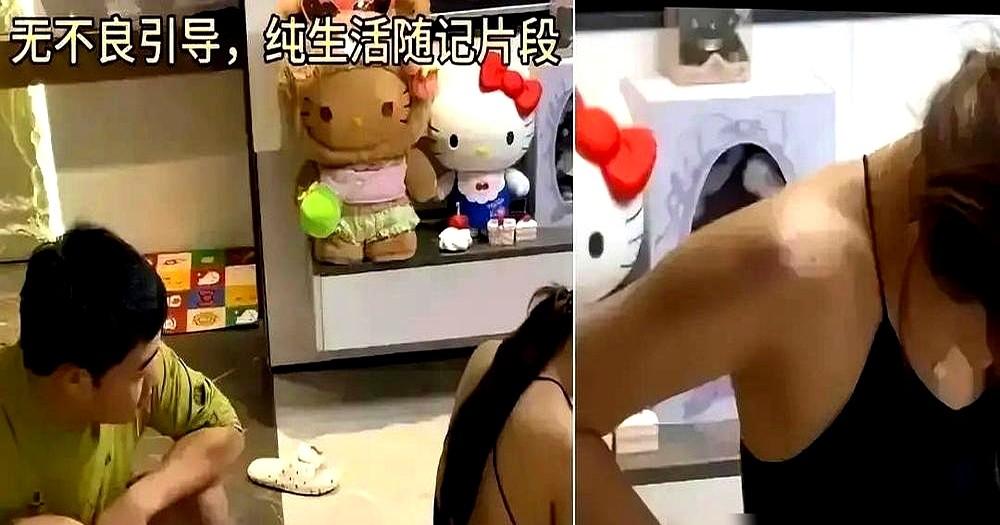 扯着破烂的一次性内裤线头，他直愣愣怼到了镜头前。这可是个千万粉丝的网红。换作