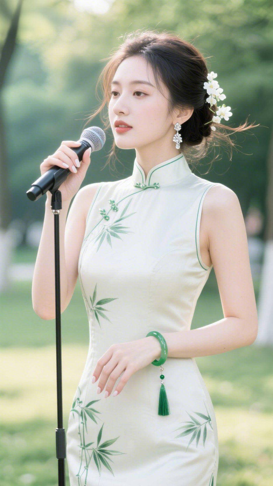 春郊晴日闲吟晓日融和透翠林，晴光淡荡染芳茵。柔风暗拂千条绿，暖霭轻笼万木