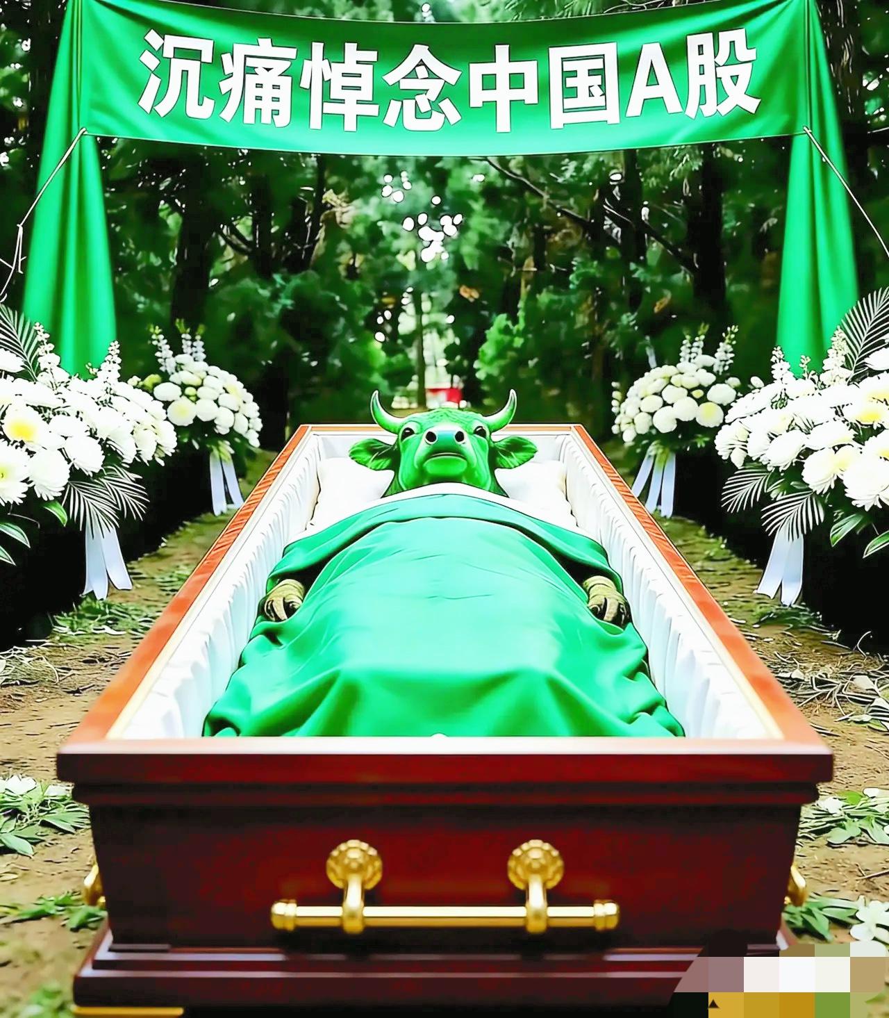 值得沉痛悼念😭大A，一路走好。毕竟，累死了那头满心期待的牛，也熬秃了一众散户