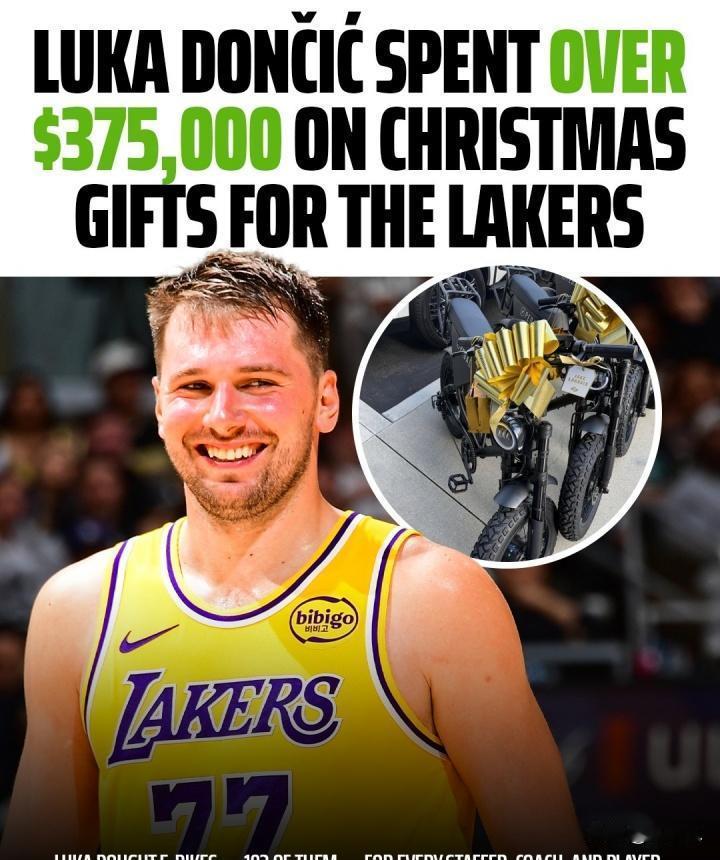 东契奇偷偷给湖人全队送了百万豪礼，对手变恩人背后藏了什么秘密？他送100多辆