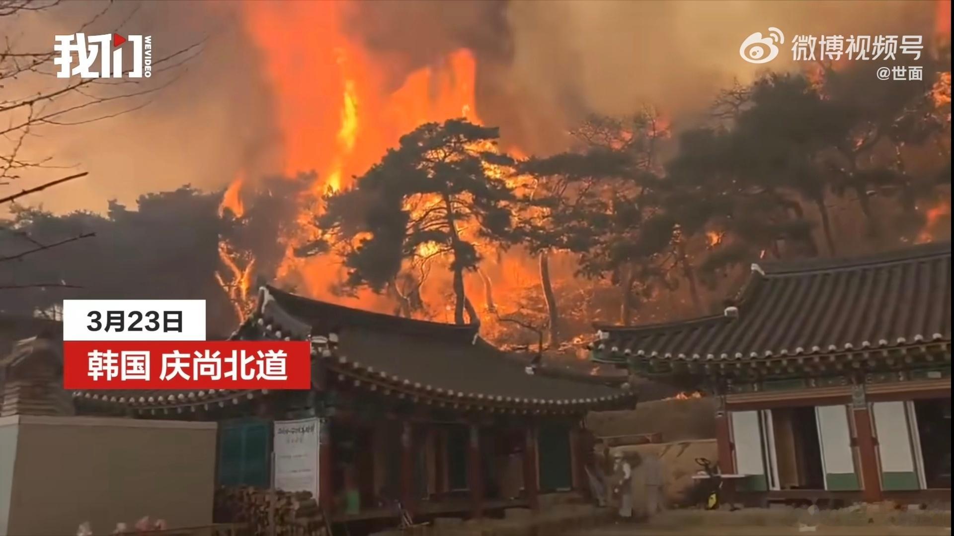 韩国千年古刹被烧毁千年古刹？韩国的历史用手指头都能数过来，棒子又在自取其辱。​