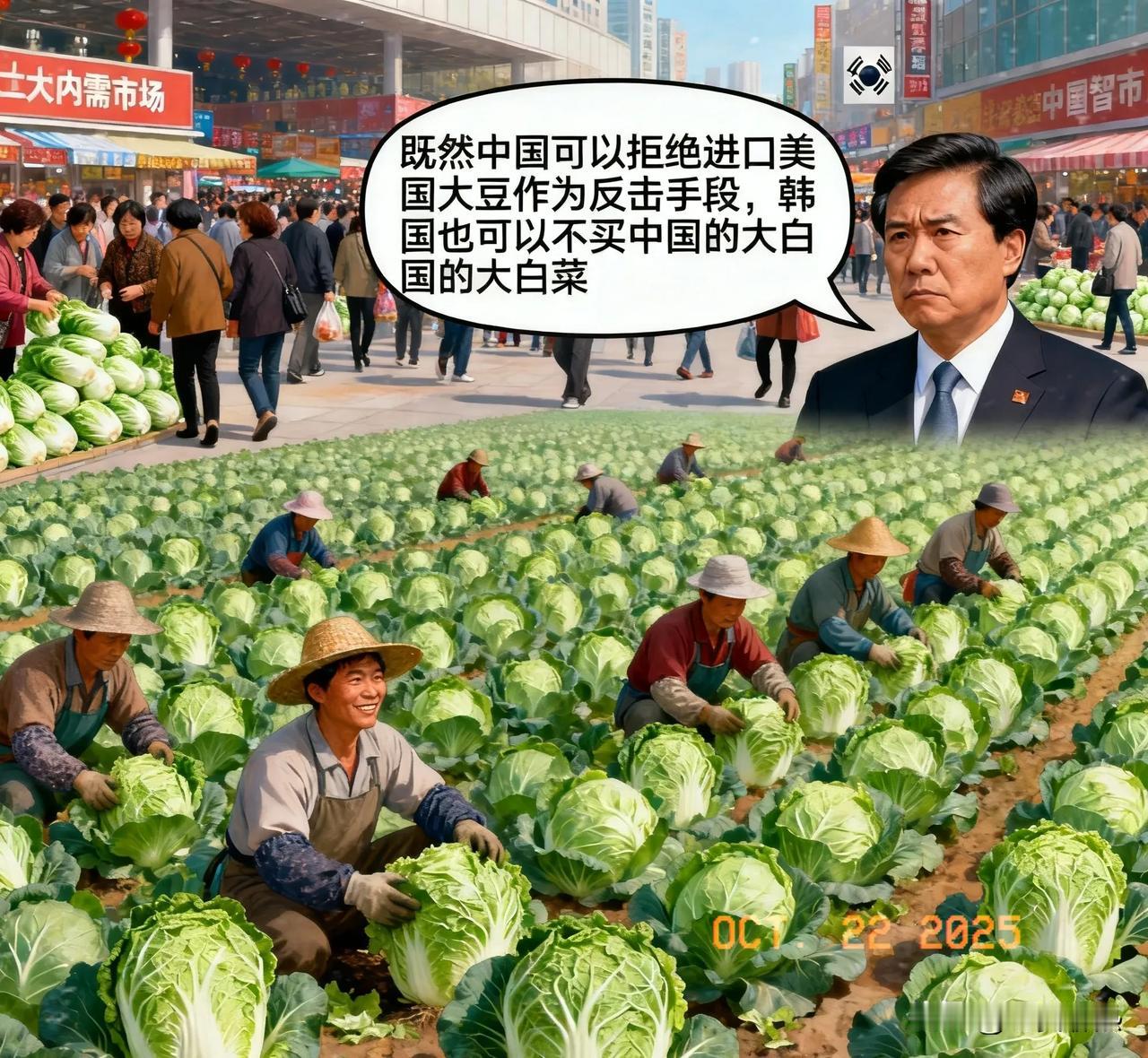 韩国某智库称：“既然中国可以拒绝进口美国大豆作为反击手段，韩国也可以不买中国的大