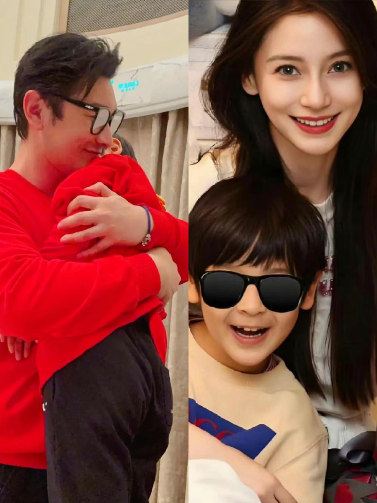 “迟来的深情，比草都贱。”这句话，今天算是被黄晓明给演明白了。带着儿子，