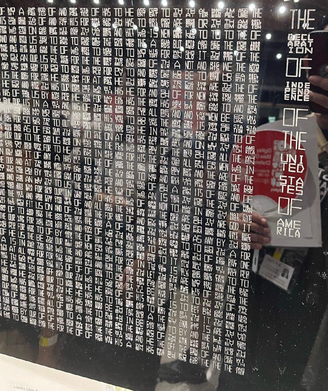英文汉字化改造一例。图中为《美国独立宣言》。​​​