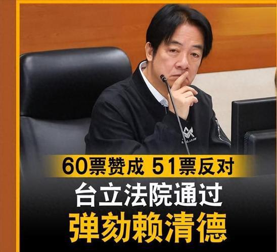 台湾政坛变天！蓝白联手硬刚，韩国瑜宣布弹劾案通过，赖清德执政岌岌可危？1