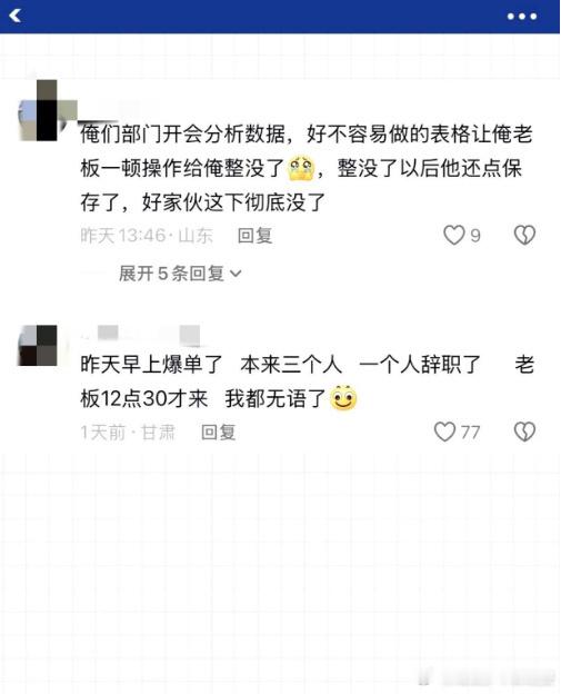 当老板一腔热血进来做普通员工时，牛马们情愿他别介入不然可太糟心了搞笑幽默评论区幽