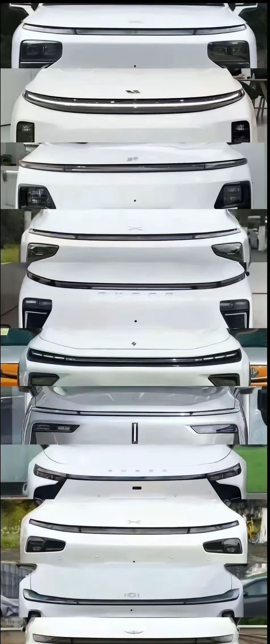 新能源汽车已经长得几乎一模一样了，SUV从外观到内越来越理想化，轿车越来越保时捷