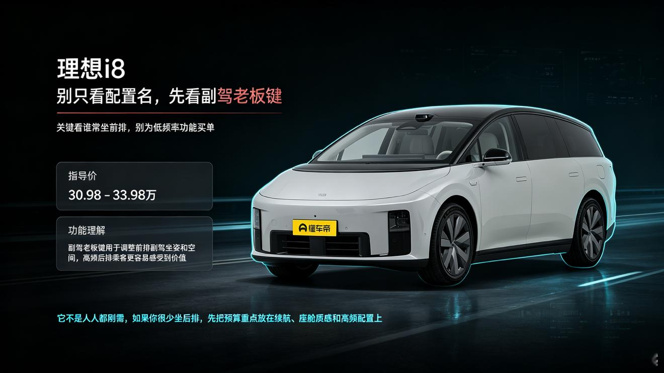理想i8选买先看副驾老板键