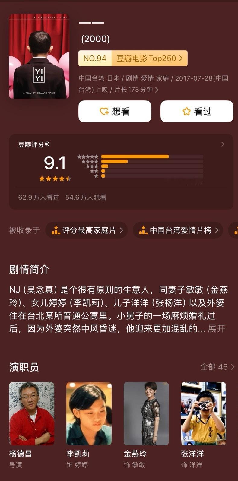 这个话题是有一点歧义哈入围戛纳年纪最小的华语男主演应该是杨德昌导演作品