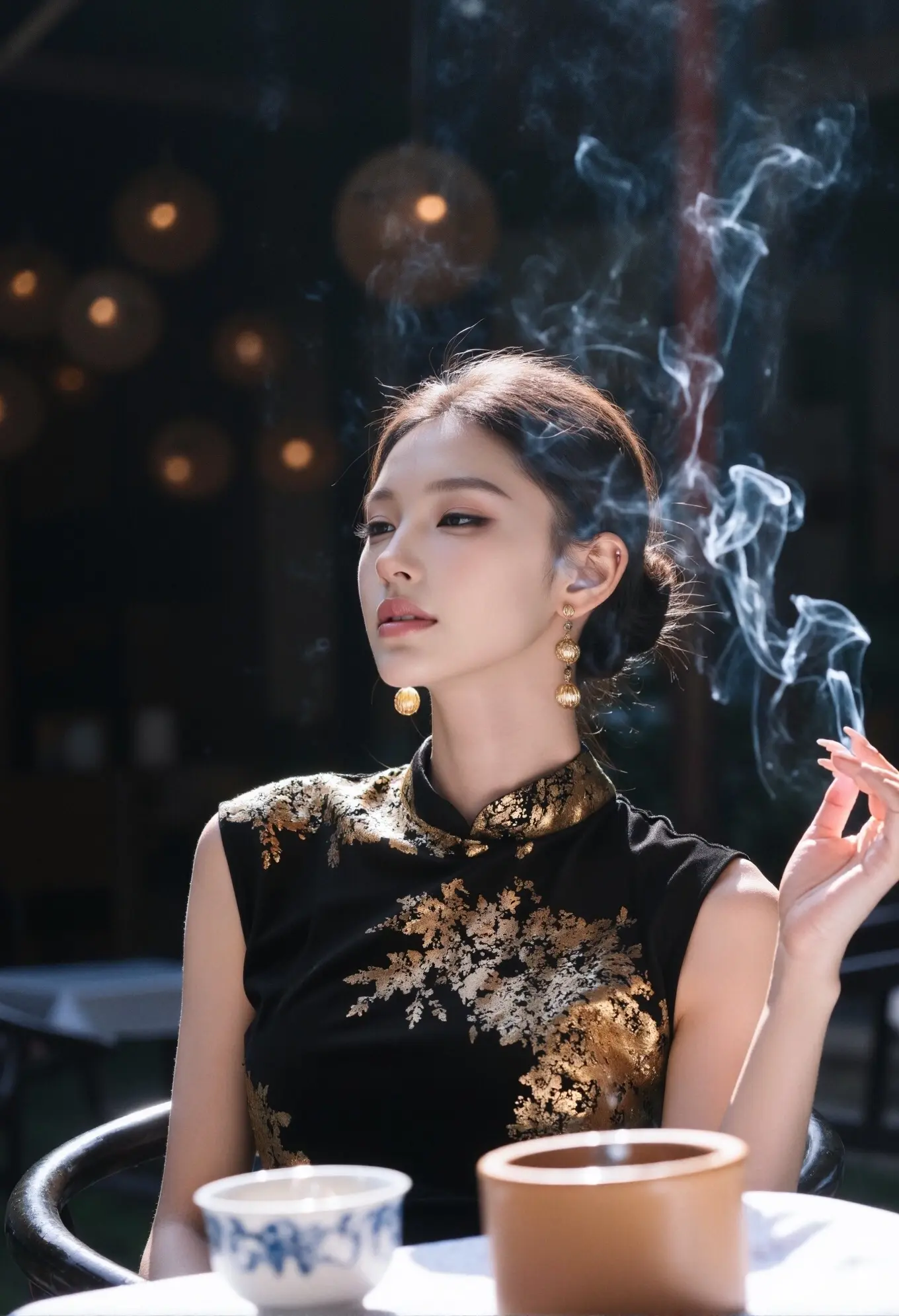 拍出东方美学 旗袍的高级感 旗袍与烟