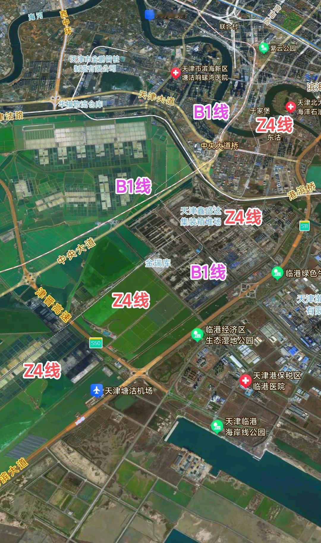这样看来天津市滨海新区临港经济区未来发展前景非常好，正在建设的天津地铁B1线与Z