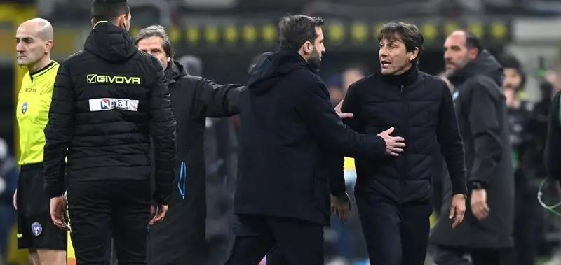 【孔蒂老师要坐球监】国际米兰在主场获得一个点球，孔蒂老师勃然大怒，对着裁判和对手