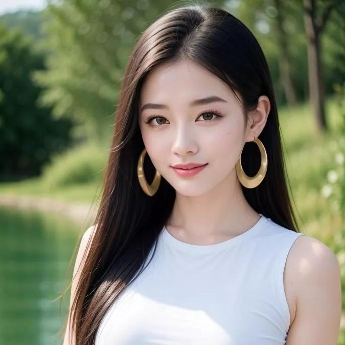 清新自然，夏日女神，金耳环点缀，美不胜收！紫色花耳饰紫色小花耳饰金耳环女三