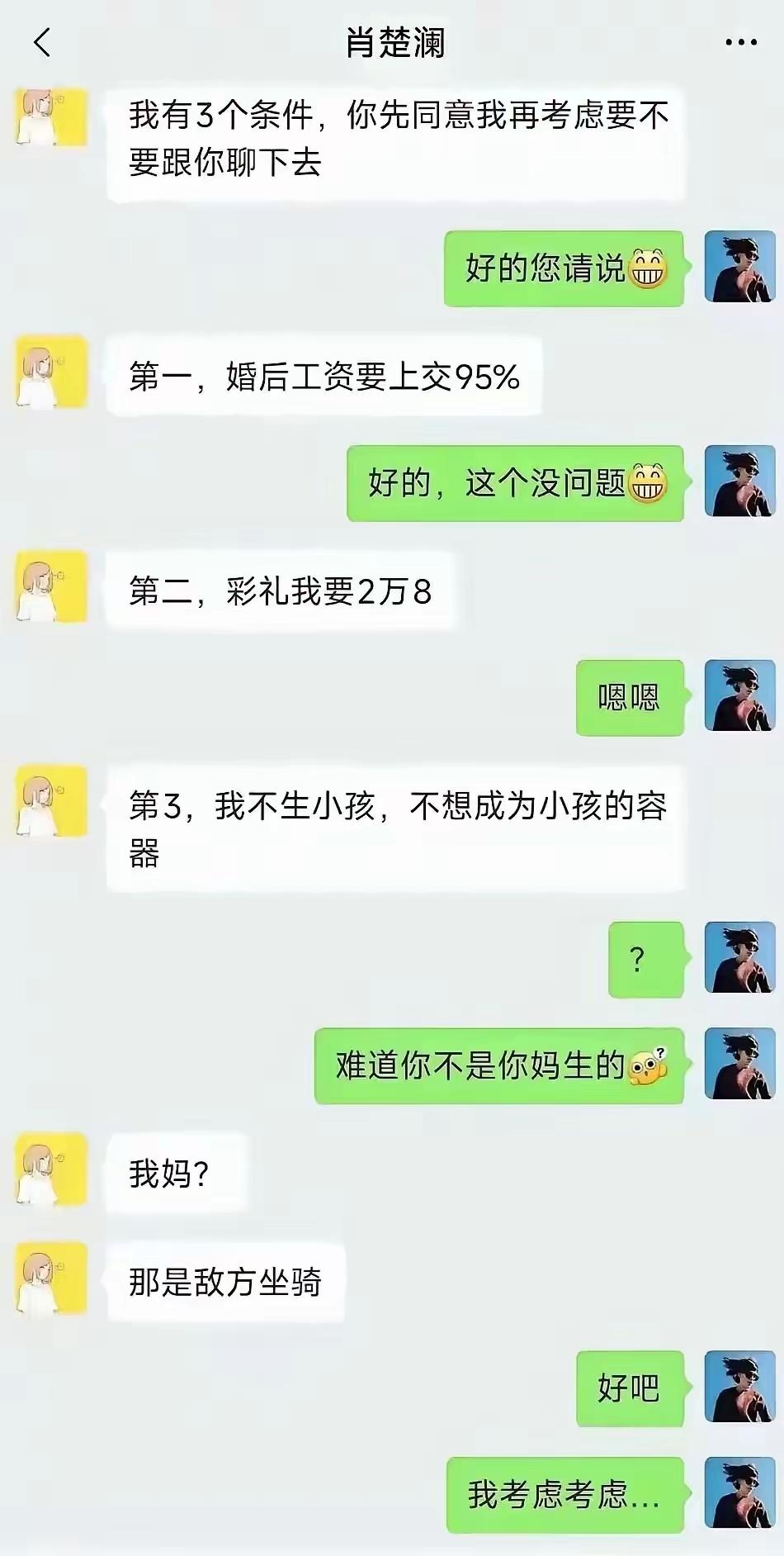 她母亲竟然是敌方坐骑，这个比喻我真第一次听到。