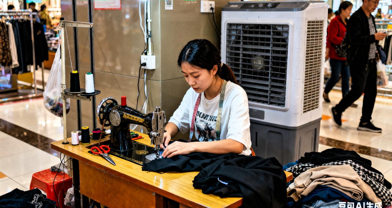 我姐在商场一个不起眼的小角落支起缝纫机，专做改衣服的小生意，竟比不少坐班族赚得还