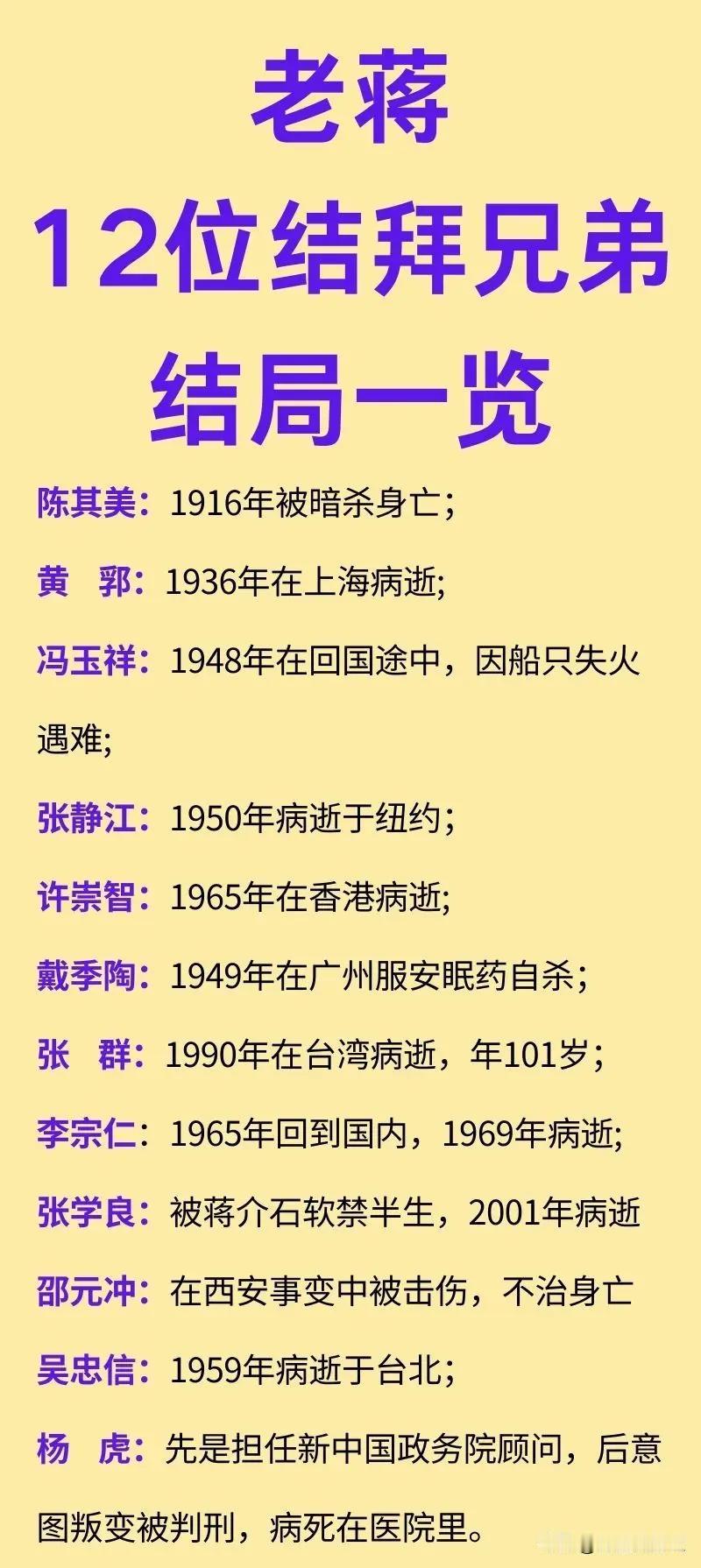 蒋介石结拜兄弟多，是他失败的原因之一吗？我想应该是的。如果是一个志在统一