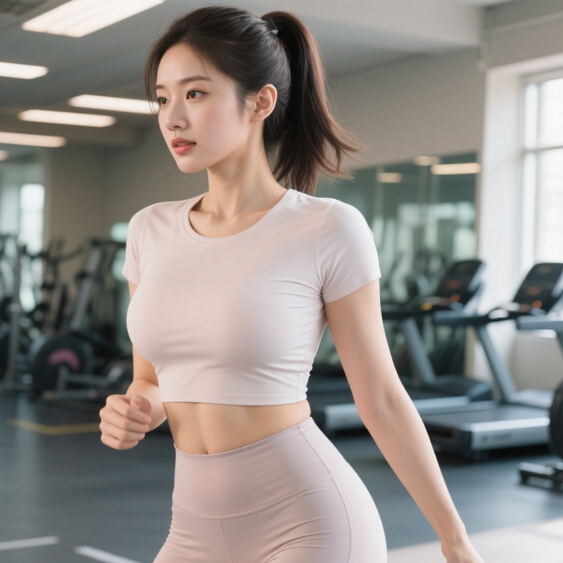 蜜桃臀健身美少女这身材是上天赏饭吃