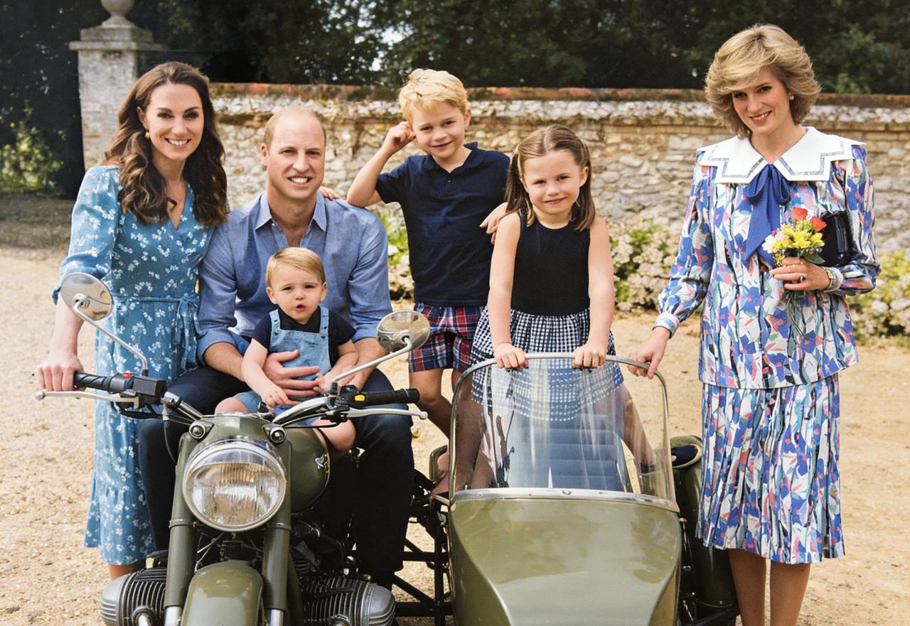 总感觉这样的全家福才算完美，美丽动人的儿媳，沉稳冷静的儿子，调皮可爱的三小只，加