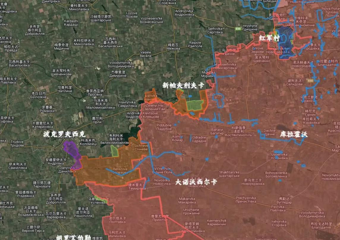 俄军东部集群和中部集群都在第聂伯罗彼得罗夫斯克州，其中俄军东部集群攻势凌厉，突击