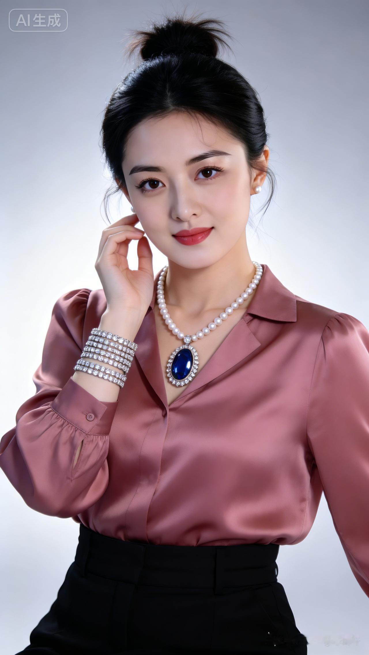 珠光宝气映红妆，玉佩轻摇步履香。