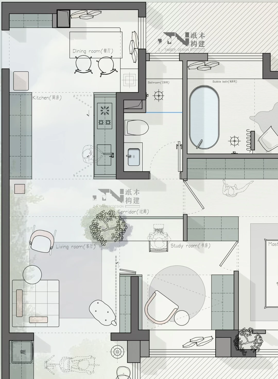 80㎡经典户型改造｜独享三居室，要🛁