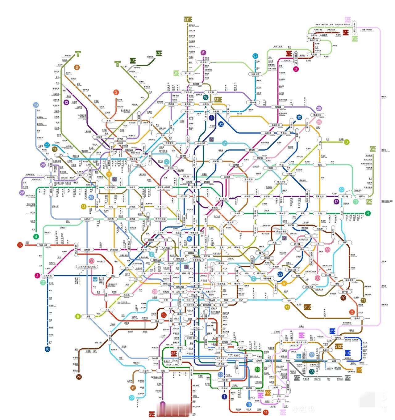 成都最新地铁规划（二期）有不少变动。有龙泉驿区居民反映，网络上看到的地铁第五期规