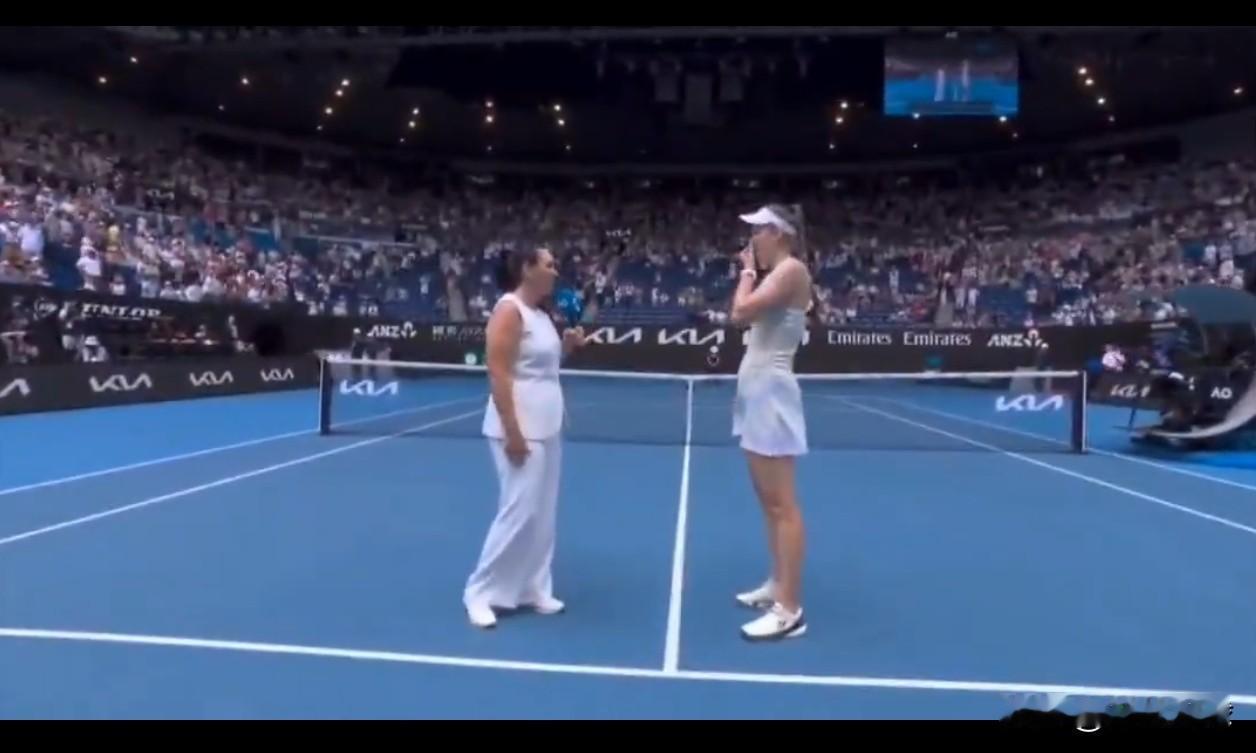 莱巴金娜击败斯瓦泰克，赛后“我喜欢你在球场上的态度。你有一个很棒的举止。非常酷